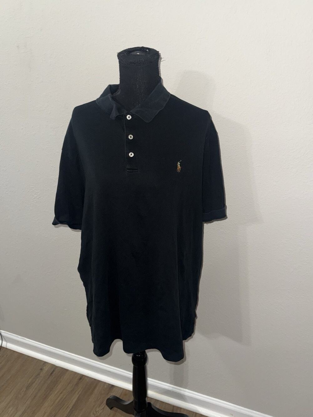 Polo Ralph Lauren Shirt Men’s XXL Classic Fit Navy Flesh Pony Soft Cotton